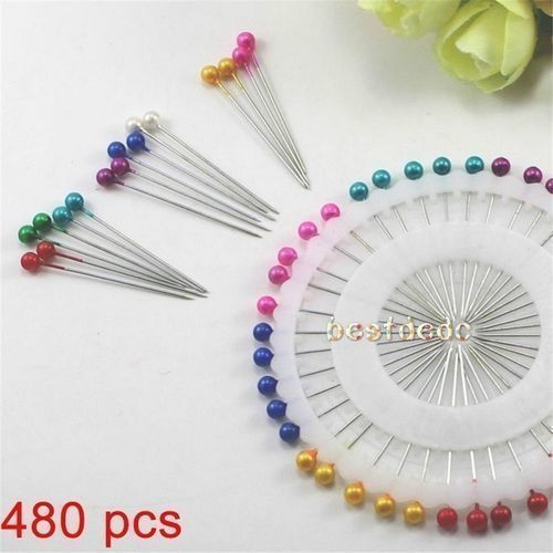480pcs Plastic PS Steel Dressmaking Straight Round Head Color Pearl Corsage Decoration Sewing Pin Item | Buy 480pcs Plastic PS Steel Dressmaking Straight Round Head Color Pearl Corsage Decoration Sewing Pin | SPOP Enterprise Global